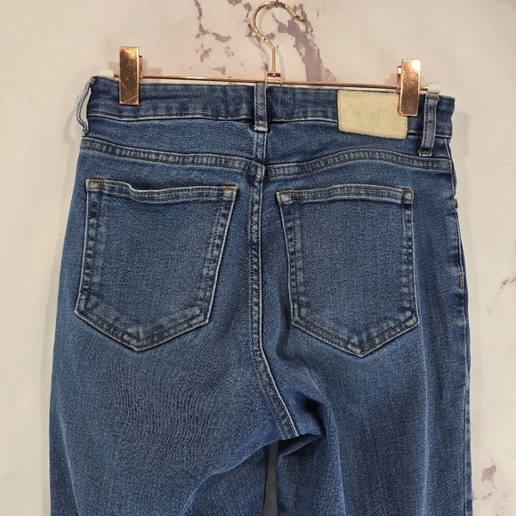 Everlane Jean Women 25 Regular Curvy High Rise Skinny Denim Crop Medium Wash - Picture 6 of 10